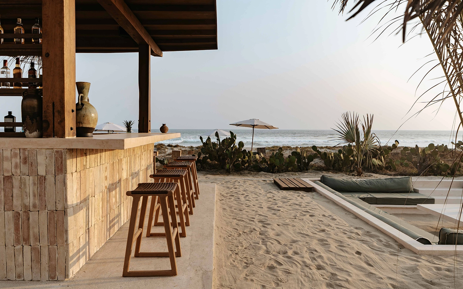 Puerto Escondido coastline on Mexico's Pacific coast