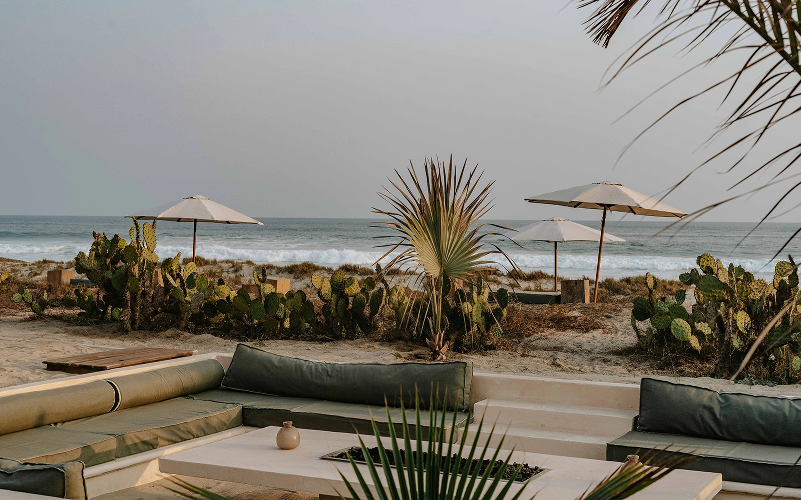 Private beachfront and pool at Casa Yuma, Puerto Escondido